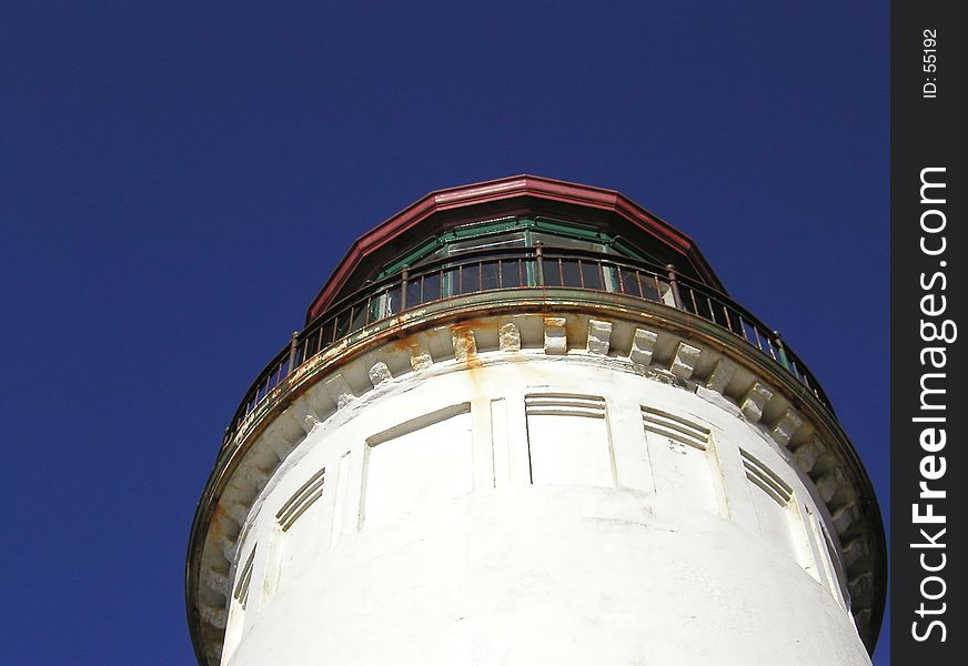 Perspective shot of the historic North Head Lighthouse at Fort Canby State Park in Washington. Perspective shot of the historic North Head Lighthouse at Fort Canby State Park in Washington.