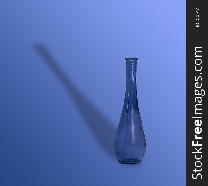 Blue vase with shadow
