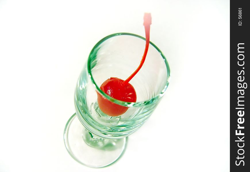 Glass with cherry in it ,shallow dof and different version. Glass with cherry in it ,shallow dof and different version