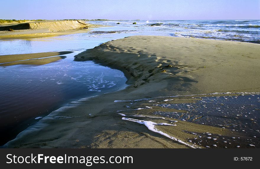 Beach scene on a late afternoon along the West Australian coast. Beach scene on a late afternoon along the West Australian coast