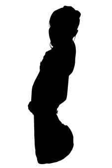 Silhouette With Clipping Path Of Young Woman In Formal Dress Royalty Free Stock Image Silhouette With Clipping Path Of Young Woman In Formal Dress Royalty Free Stock Image