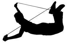 Silhouette With Clipping Path Of Woman Falling With Jump Rope Royalty Free Stock Photos Silhouette With Clipping Path Of Woman Falling With Jump Rope Royalty Free Stock Photos