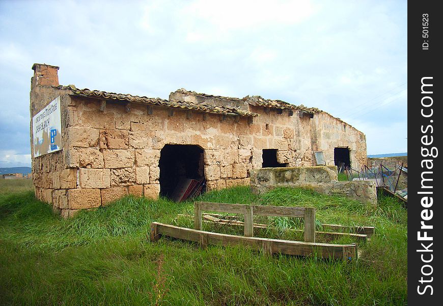 Abandoned rustic house in the country in Majorca. Abandoned rustic house in the country in Majorca