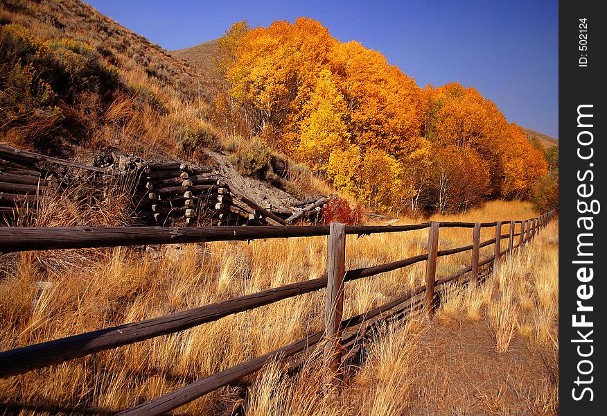 Old townsite near Ketchum Idaho in fall. Old townsite near Ketchum Idaho in fall.