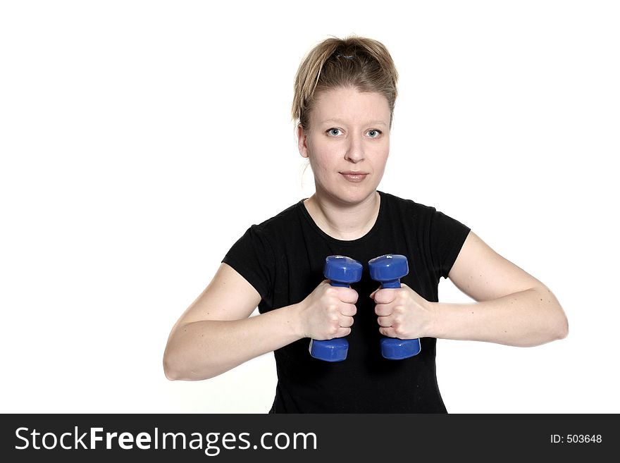Woman doing weights