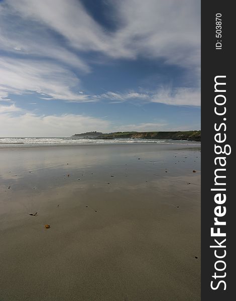 Wide view of beach