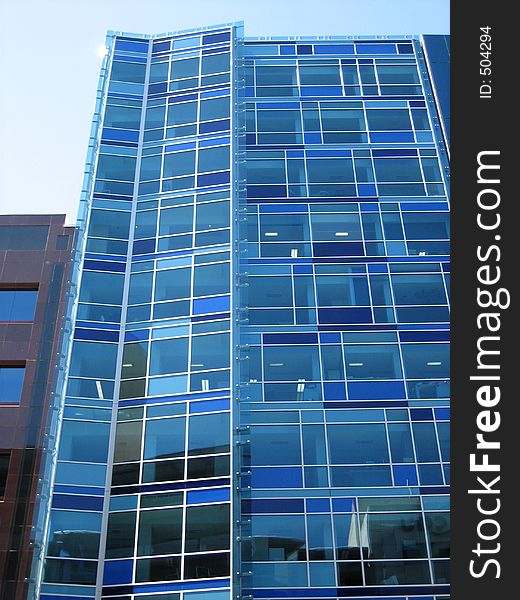 Blue Office Building