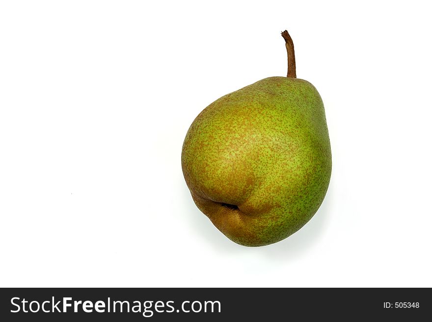 Conference pear against a white background. Conference pear against a white background.