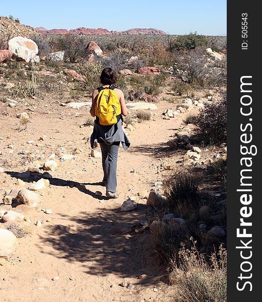 Female desert Hiker