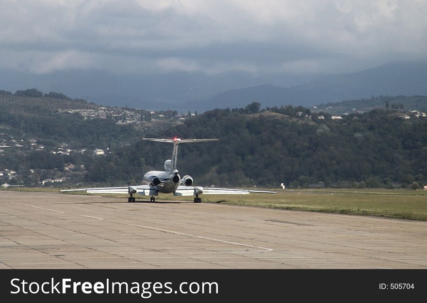 Passenger jet airplane [few minutes before flight]