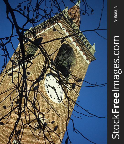 Romanic bell tower (italian church)