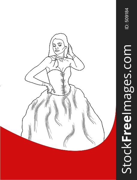 Color her in, with any color skintone, any color hair, any color dress, etc - looks like a prom gown. Color her in, with any color skintone, any color hair, any color dress, etc - looks like a prom gown.