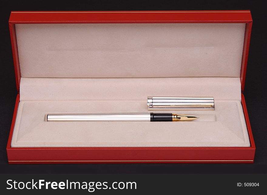 Pen inside a case. Pen inside a case