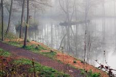 Fog Lake Royalty Free Stock Photography Fog Lake Royalty Free Stock Photography