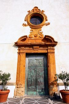 Ancient Church Antrance Door Stock Image