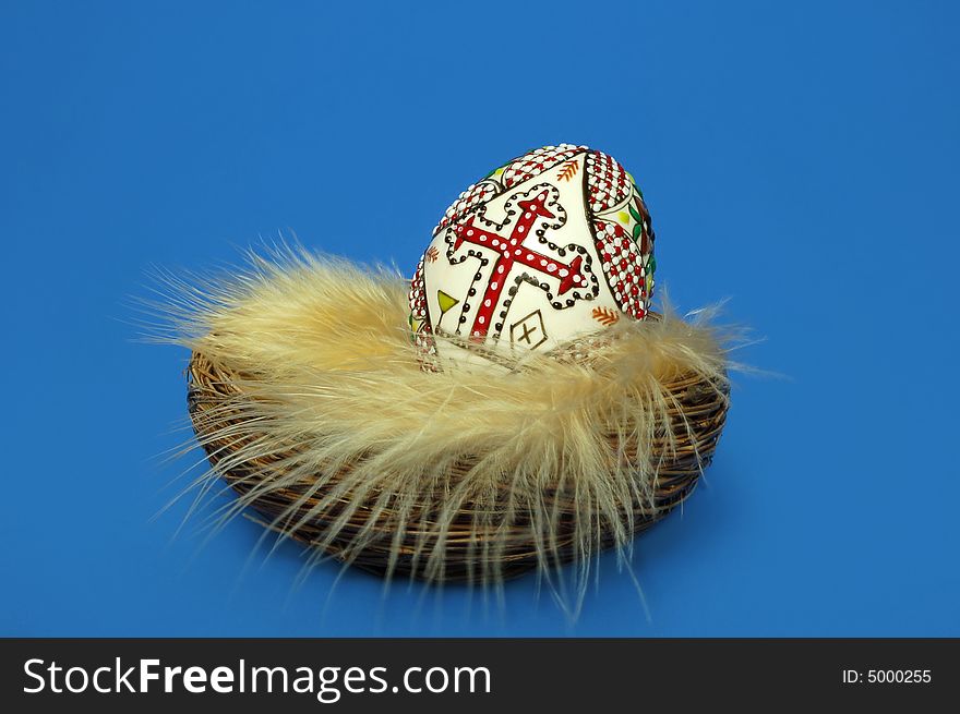 Traditionally decorated Easter egg from Eastern Europe, Romania. Traditionally decorated Easter egg from Eastern Europe, Romania