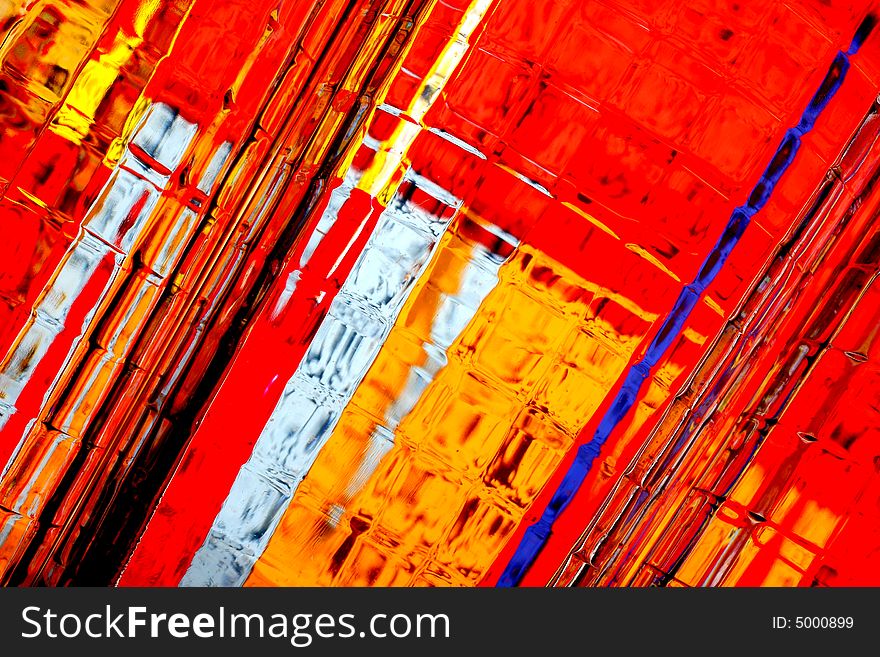 Abstract background design made from numerous colors and objects.
