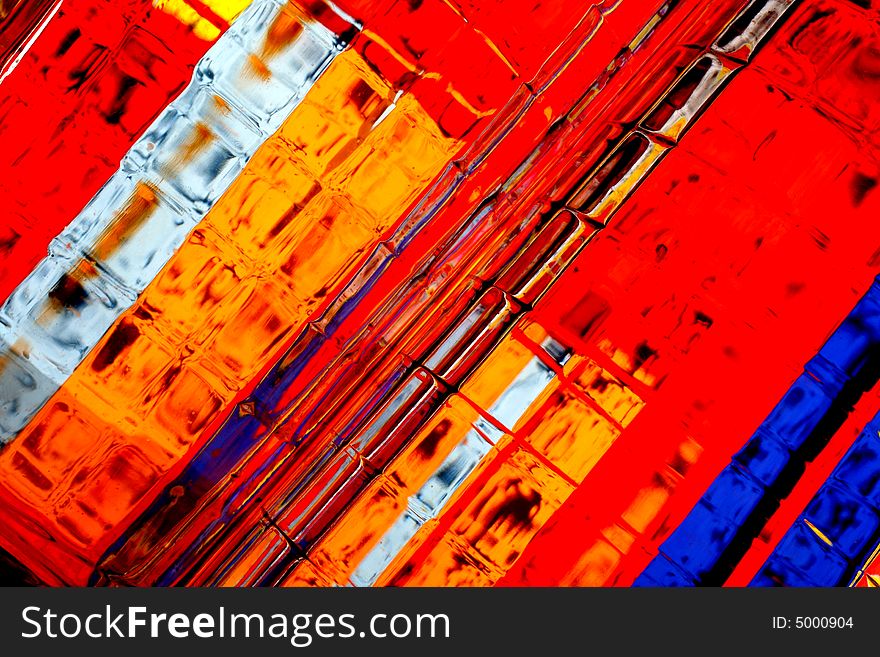 Abstract background design made from numerous colors and objects.