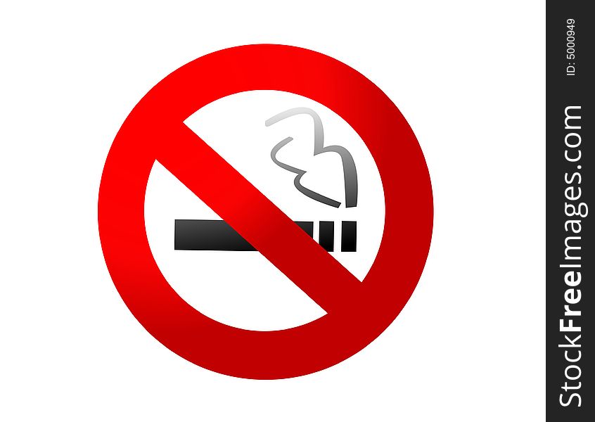 No Smoking Sign vector illustration