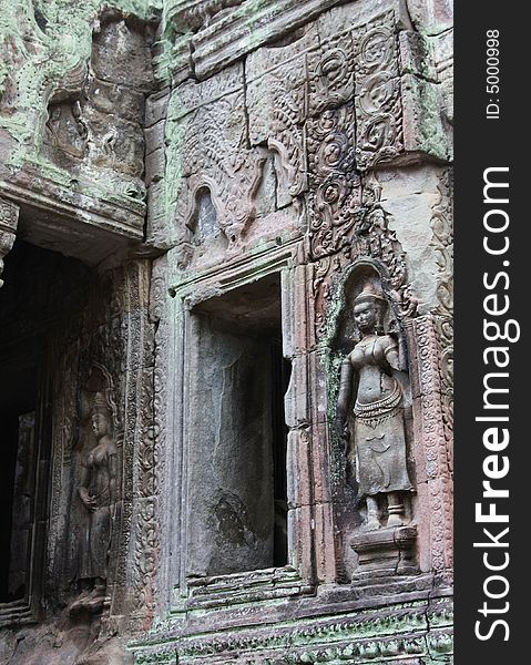 Angkor wat complex  in cambodia