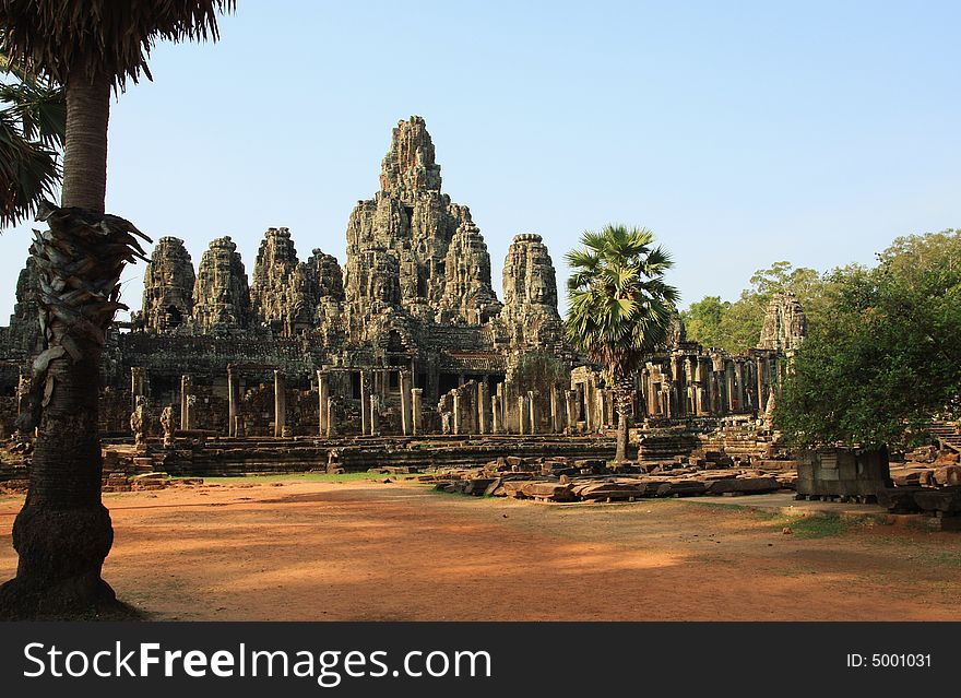 Angkor wat complex  in cambodia