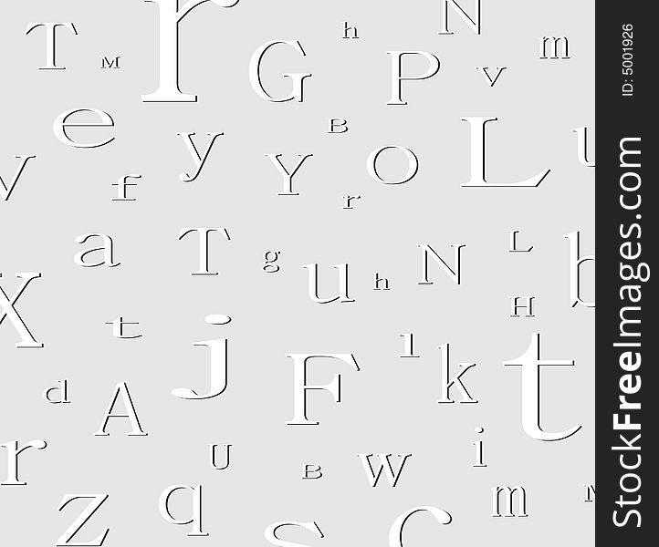 Alphabet background with white letters