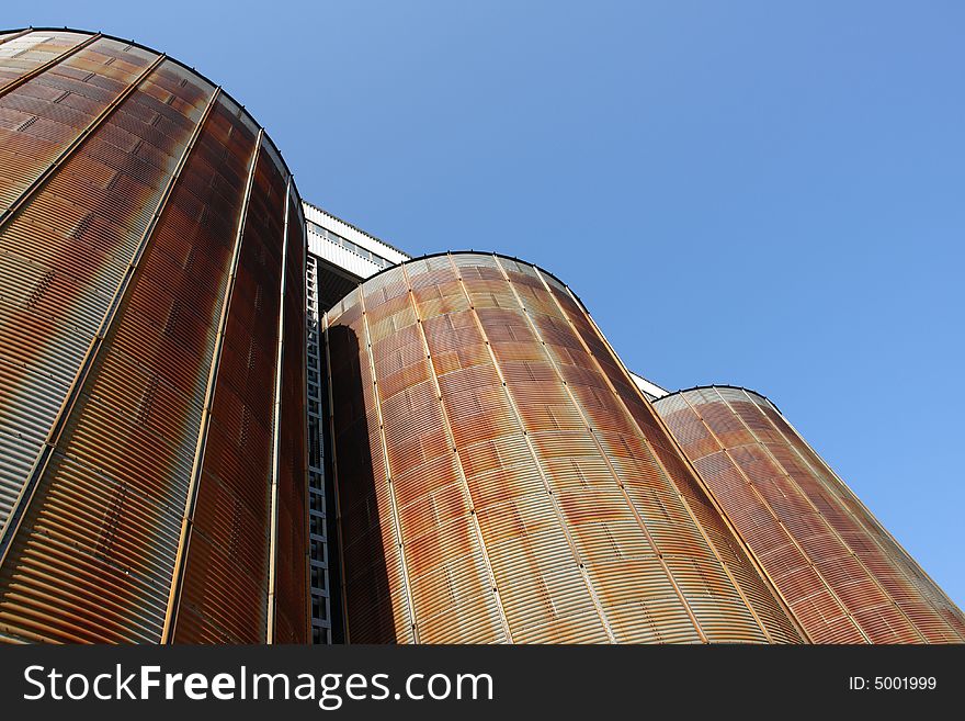 Old and rusty oil factory. Old and rusty oil factory