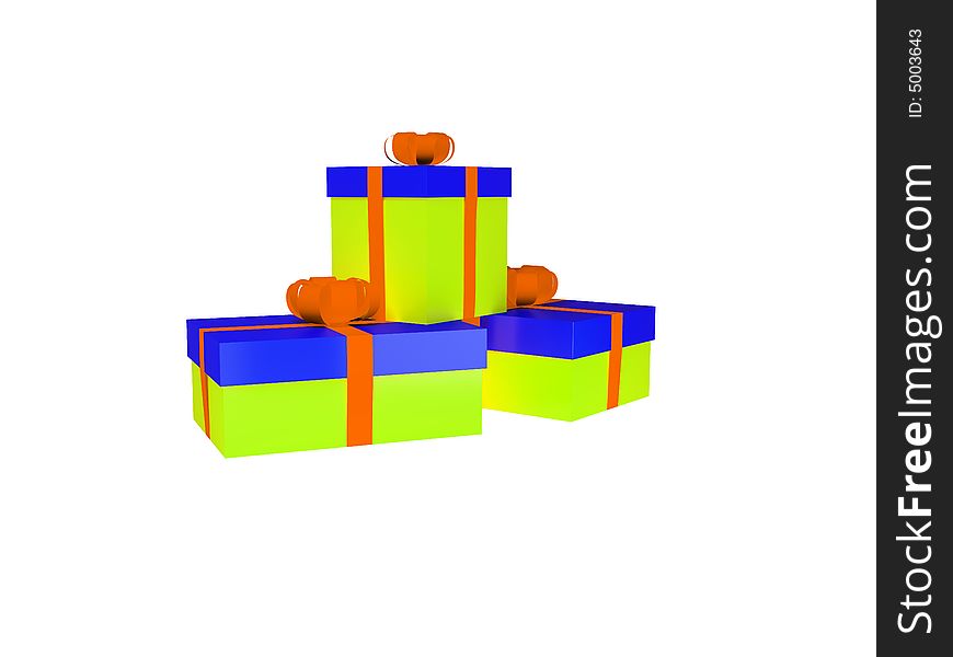 Colourful gift packing. A gift for holidays