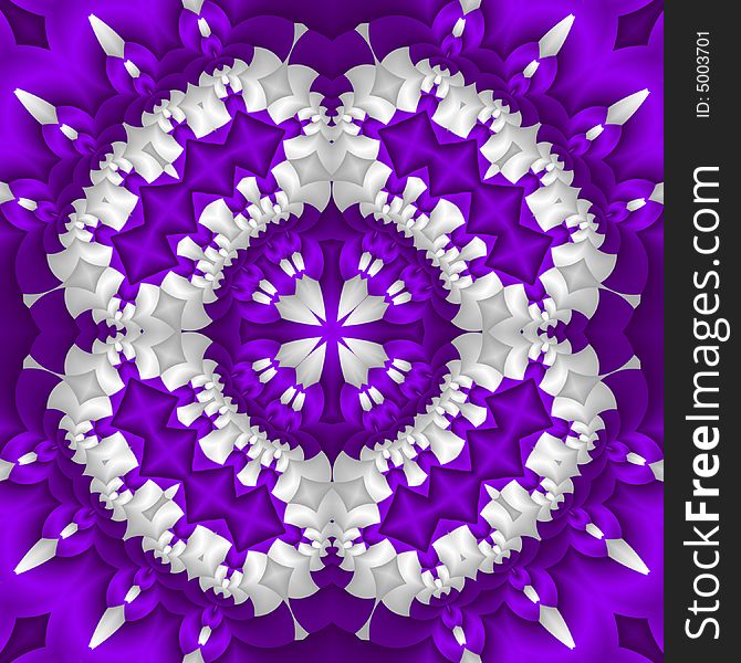 Abstract fractal image resembling an intricate quilt mandala