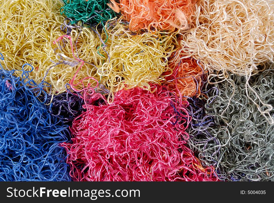 Background of colorful silk threads. Background of colorful silk threads