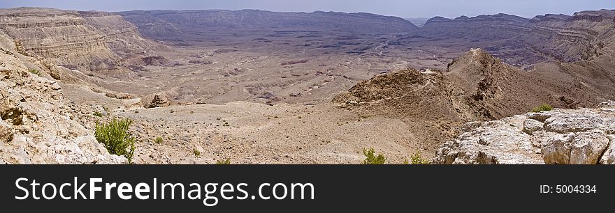 The small crater (Machtesh) in the Negev - Israel. The small crater (Machtesh) in the Negev - Israel.