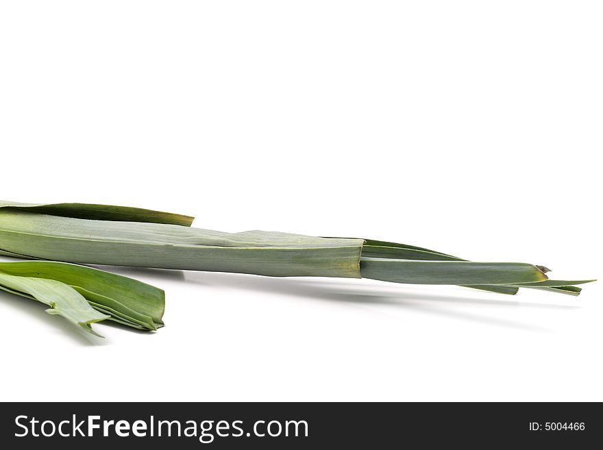 Spring onions isolated on a white background