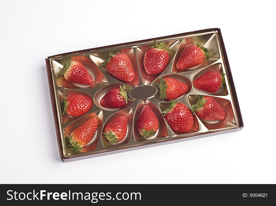 Strawberry in a box