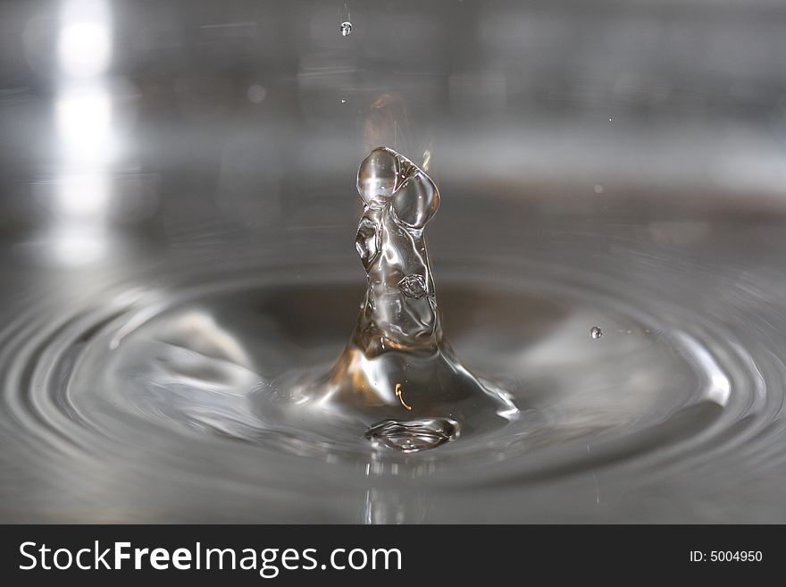 Drop of water frozen in time. Drop of water frozen in time