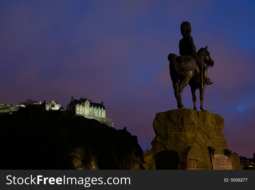 Edinburgh Castle at night