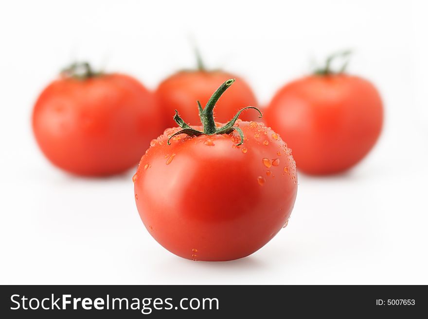 Tomato fresh dew red isolated fresh vegetable details. Tomato fresh dew red isolated fresh vegetable details