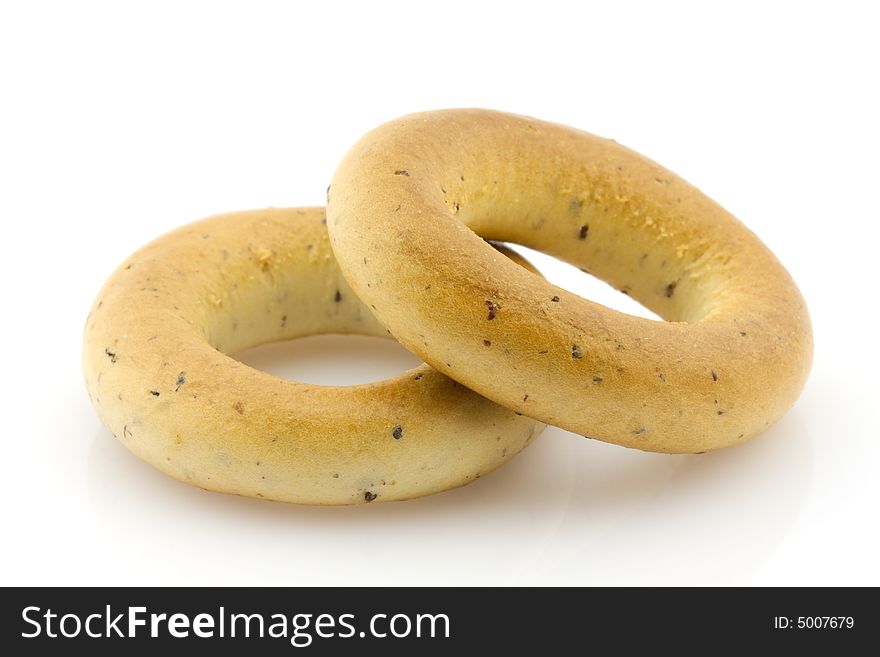 Bagels isolated on white