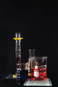 Beakers With Liquids Stock Image Beakers With Liquids Stock Image