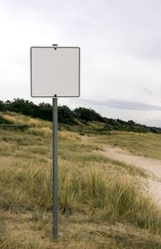 Empty Sign On Beach Stock Image