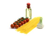Spaghetti, Tomatoes,garlic And Olive Oil. Stock Photo Spaghetti, Tomatoes,garlic And Olive Oil. Stock Photo