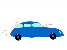 Illustration Of The Blue Car Royalty Free Stock Image