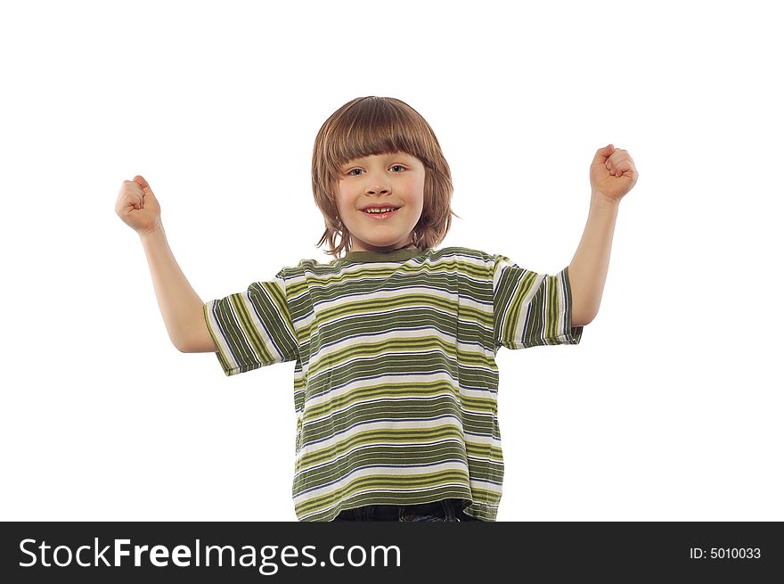 Young kid on white background. Young kid on white background