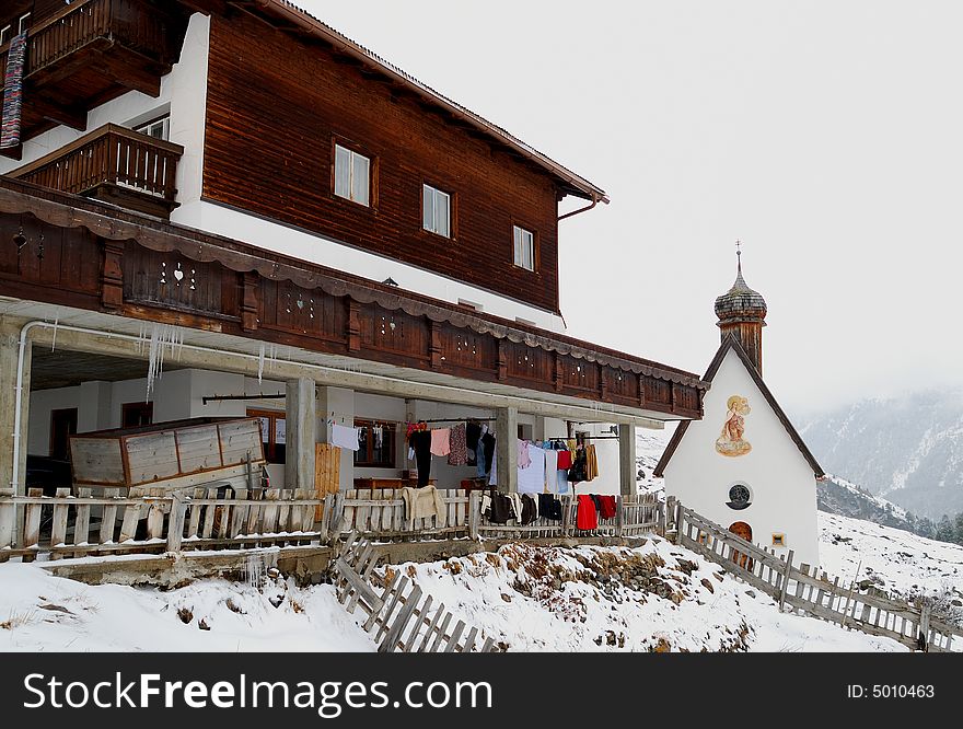 Pretty Austrian house in the Tyrolean village