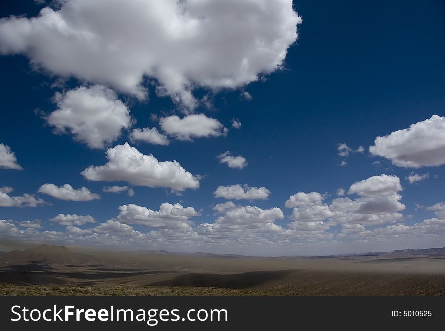 Perfect 'fluffy cloud sky' view captured during a trip near the Salar in Bolivia. Perfect 'fluffy cloud sky' view captured during a trip near the Salar in Bolivia.