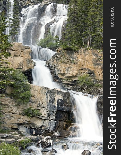 Tangle Creek waterfalls in Jasper National Park
