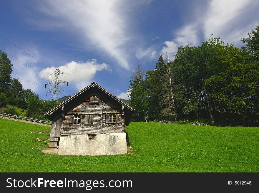 The old house in the Swiss Alpes