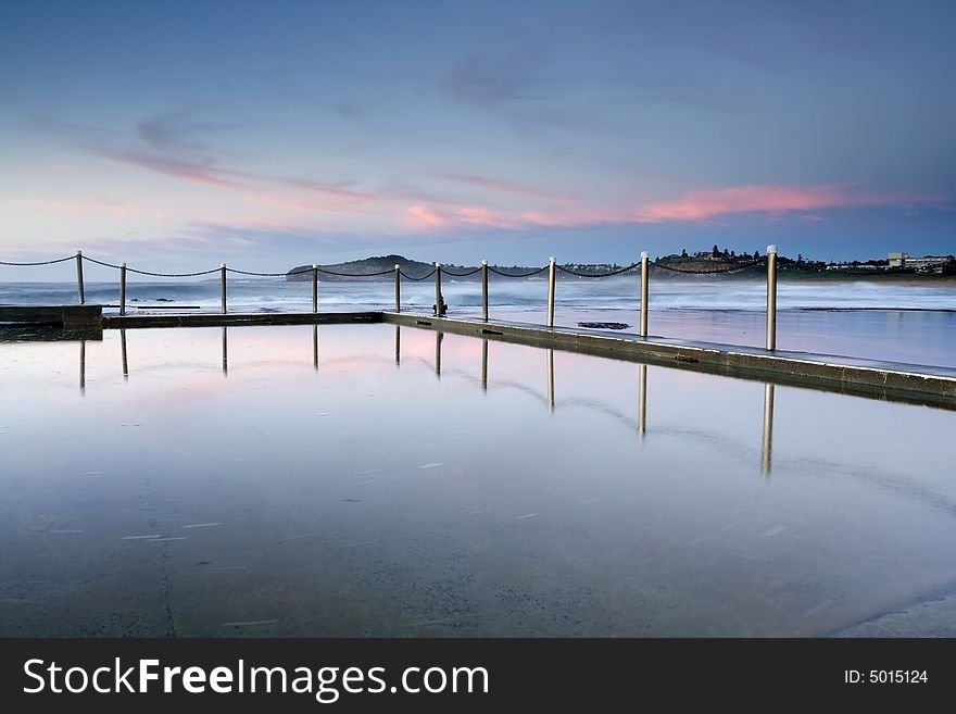 Ocean pool in morning light