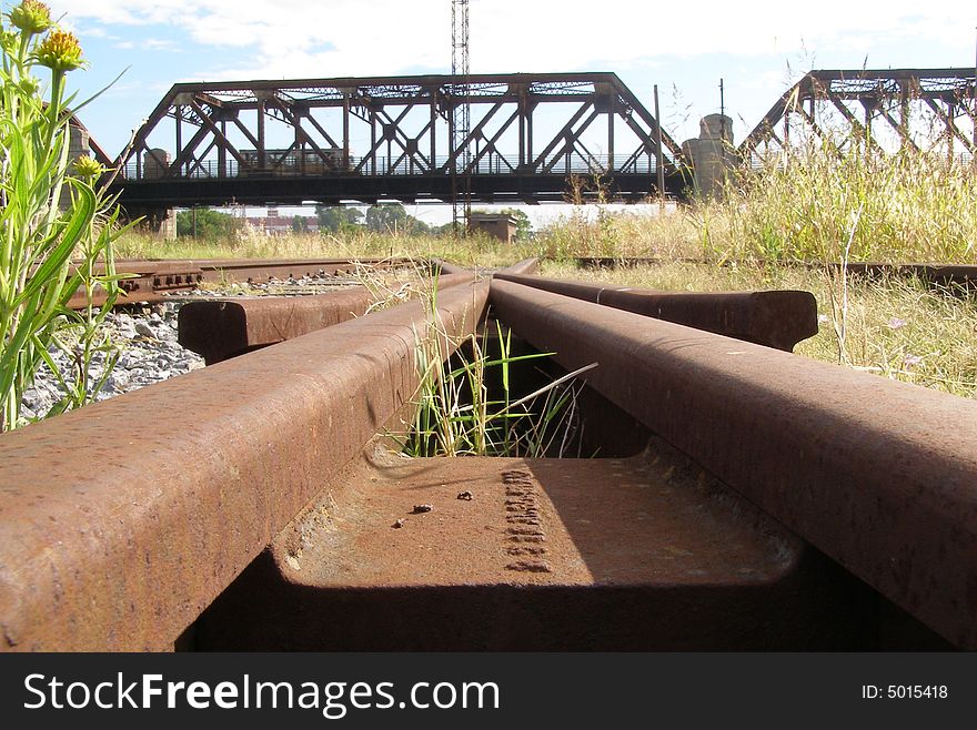 Photo of an old dissused train track. Photo of an old dissused train track