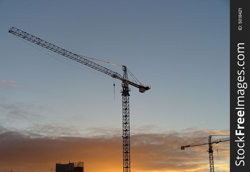A crane at a construction site in cape town