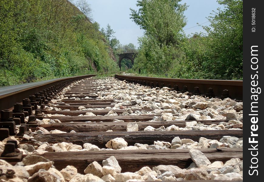 This is the railway in the nature